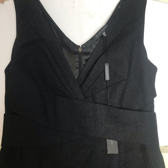ELIE TAHARI NEW Zoe V-Neck Sleeveless Dress Sheath Cross Cross Wrap Top Lined - Picture 8 of 13